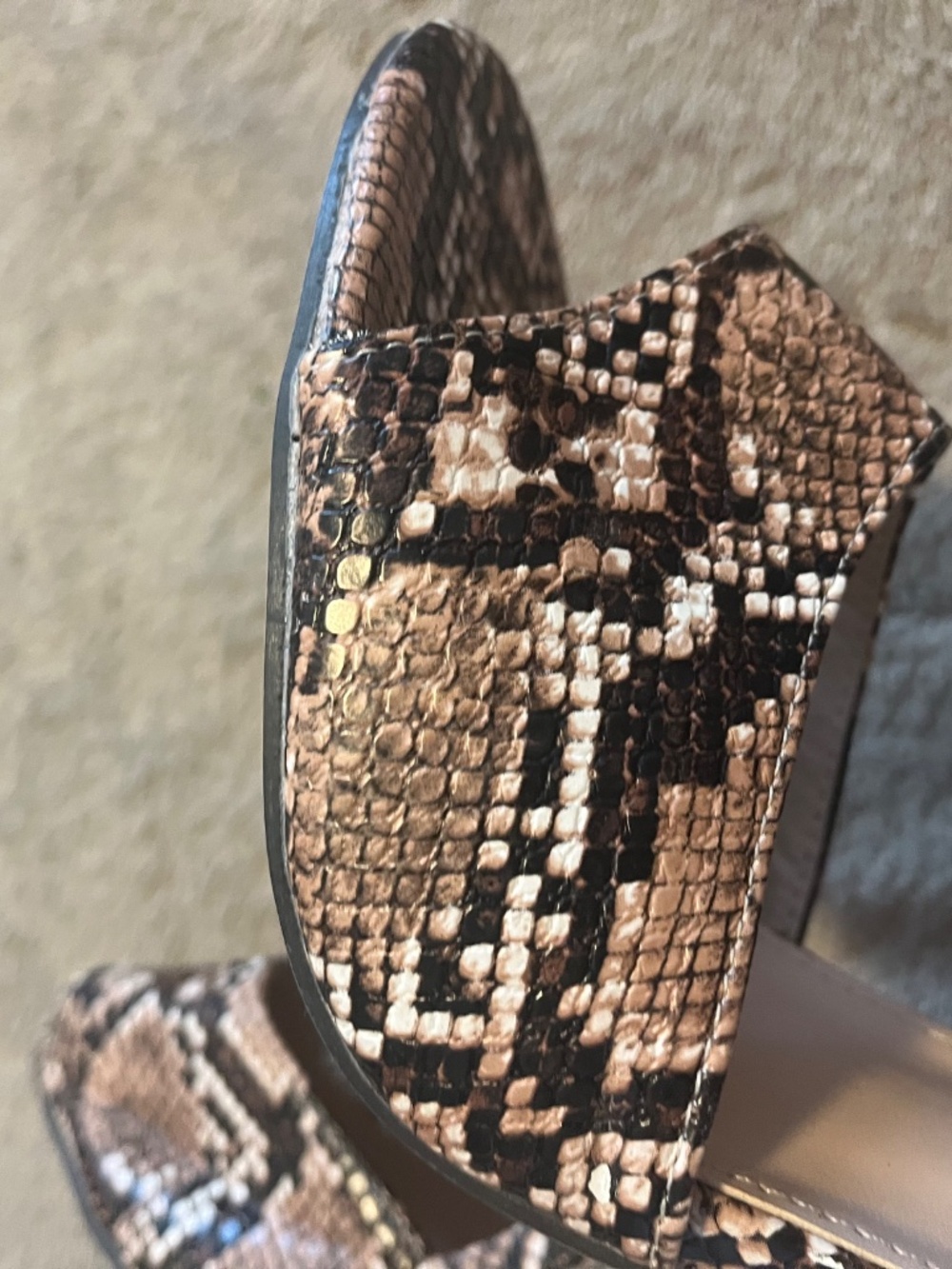 Python Kitten Heel Mules - Picture 3 of 4